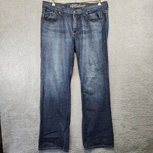 Affliction Denim killers Straight Leg Jeans Mens 38x34 (Fits 38x33) Medium Wash